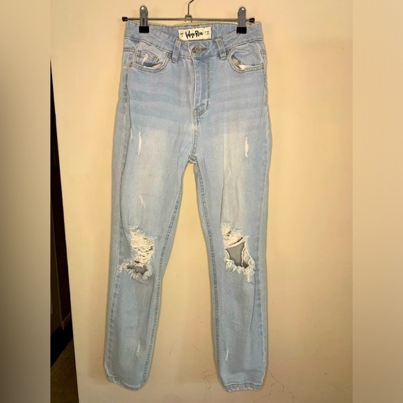 Indigo Rein Brand Distressed Skinny Jeans Sz 3 25x27 Women’s high Rise - Picture 1 of 4